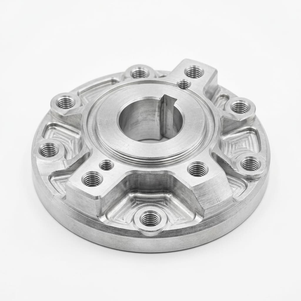 CNC machined aluminum robot flange and adapter plate