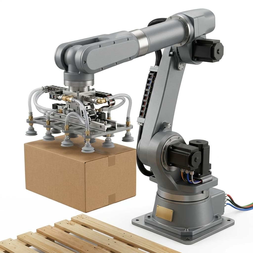 Heavy-duty palletizing robot gripper component for packaging EOAT