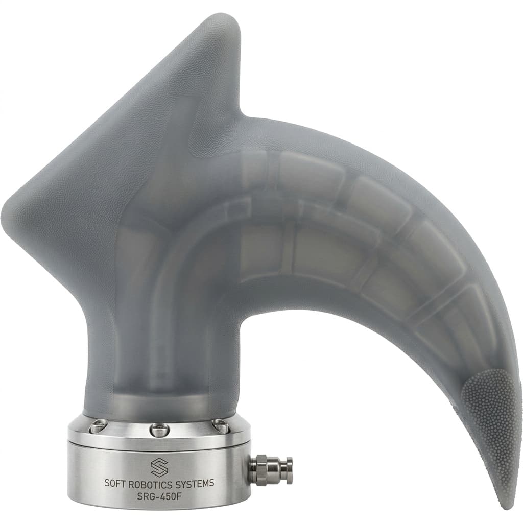 Soft robotic gripper for delicate product handling context