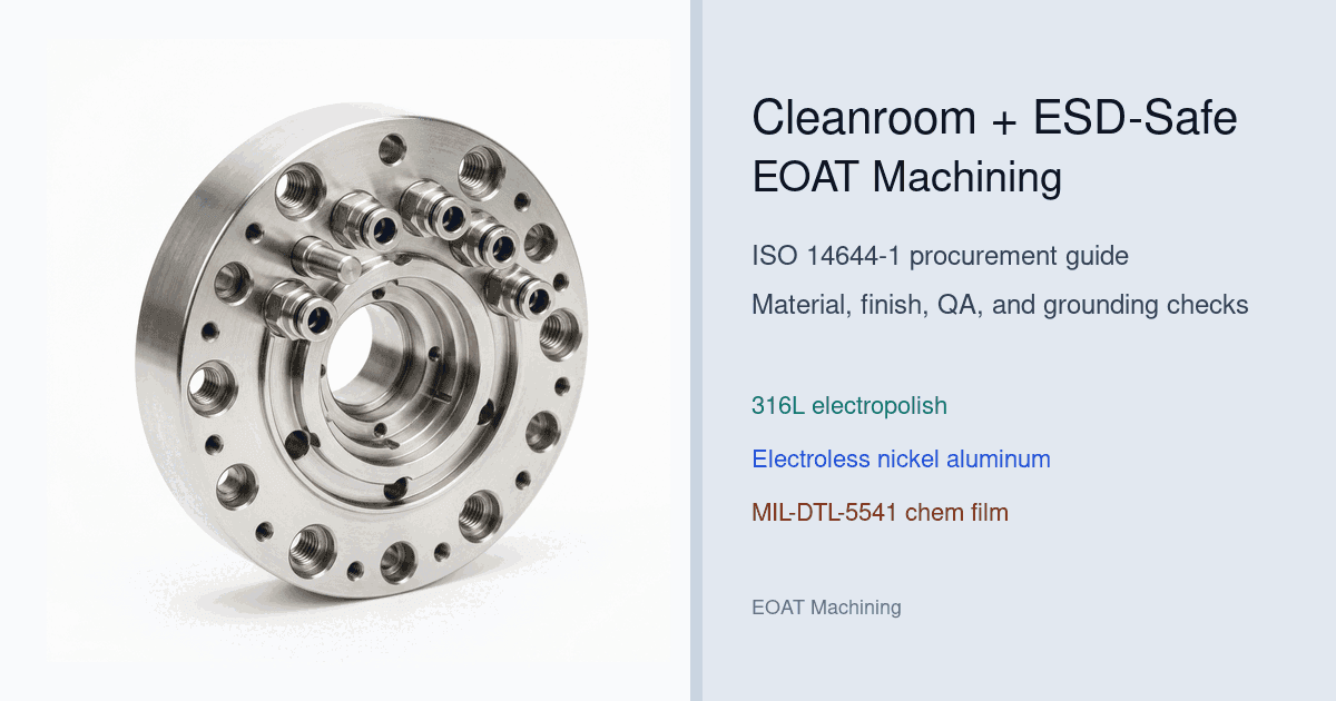 Cleanroom & ESD-Safe EOAT Machining: ISO 14644-1 Procurement Guide Cleanroom & ESD-Safe EOAT Machining: ISO 14644-1 Procurement Guide